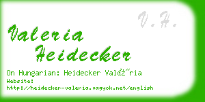 valeria heidecker business card